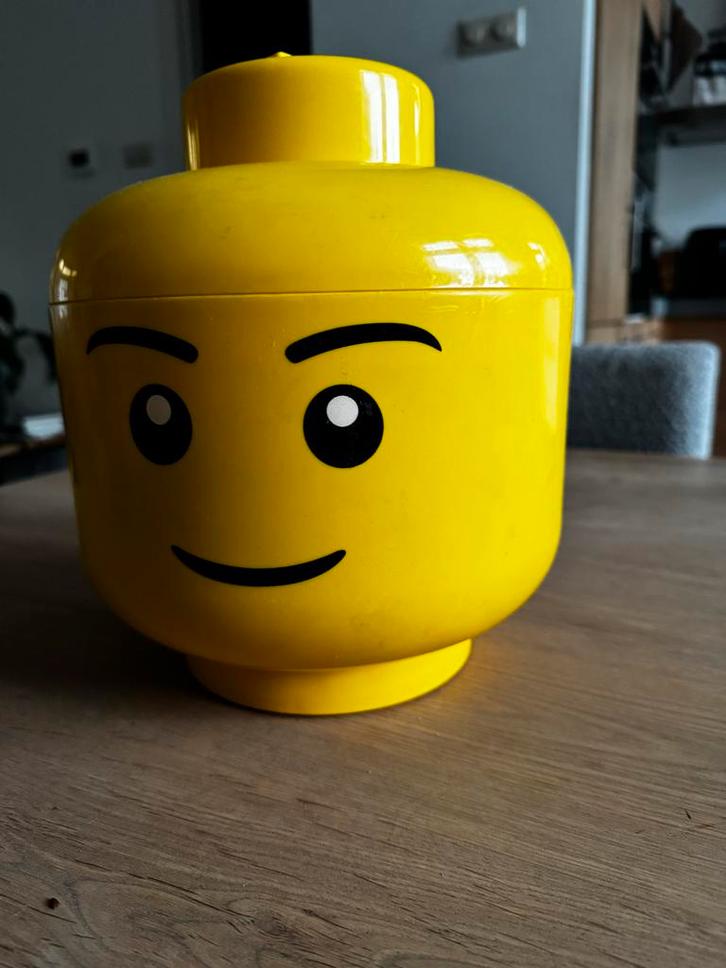 Lego Opberg Hoofd met Lego Inhoud, Kinderen en Baby's, Speelgoed | Duplo en Lego, Gebruikt, Lego, Losse stenen, Ophalen of Verzenden