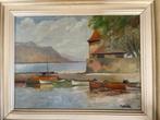 Bootjes ( onbekend waar dit is ), Antiek en Kunst, Kunst | Schilderijen | Klassiek, Ophalen