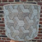 Mooie handgemaakte Lampenkap met Geometrisch Design, Rond, Ophalen of Verzenden, Zo goed als nieuw, Bruin