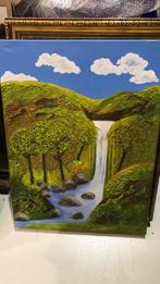 3D schilderij van een waterval, Ophalen of Verzenden, Nieuw, Schilderij, Minder dan 50 cm