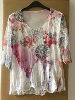 Nieuwe witte blouse met bloemenprint, Maat 38/40 (M), Wit, Nieuw, Ophalen of Verzenden