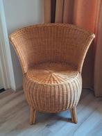 Rieten stoel, Huis en Inrichting, Fauteuils, Ophalen, Zo goed als nieuw, 75 tot 100 cm, 50 tot 75 cm