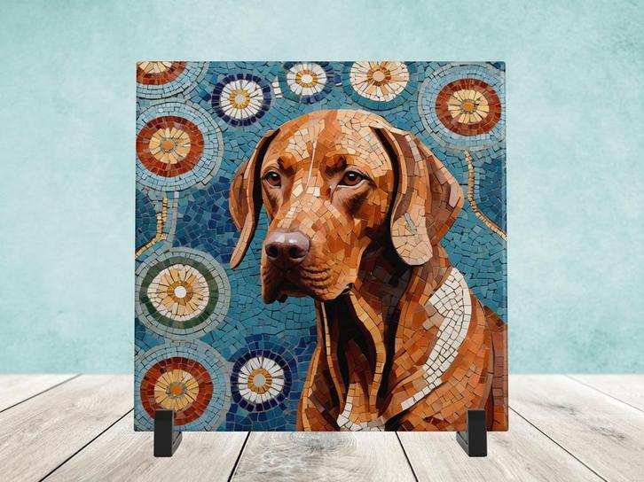 Vizsla Mozaïek tegel incl houder, Huis en Inrichting, Woonaccessoires | Overige, Nieuw, Ophalen of Verzenden