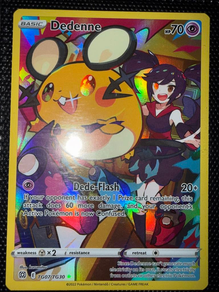Dedenne TG07/TG30 - Pokémon kaart, Ophalen of Verzenden, Zo goed als nieuw, Losse kaart, Foil