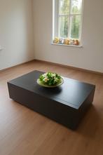 Zwaar eiken salontafel. Kleur antraciet grijs., Ophalen, 50 tot 100 cm, 50 tot 100 cm, Minder dan 50 cm