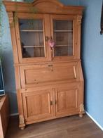 Geloogd grenen vitrinekast ., Huis en Inrichting, Kasten | Buffetkasten, Ophalen, Gebruikt, 100 tot 150 cm, 200 cm of meer