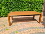 Houten eettafel 220 cm x 100 cm, Huis en Inrichting, Tafels | Sidetables, Ophalen, Gebruikt, Rechthoekig, 200 cm of meer