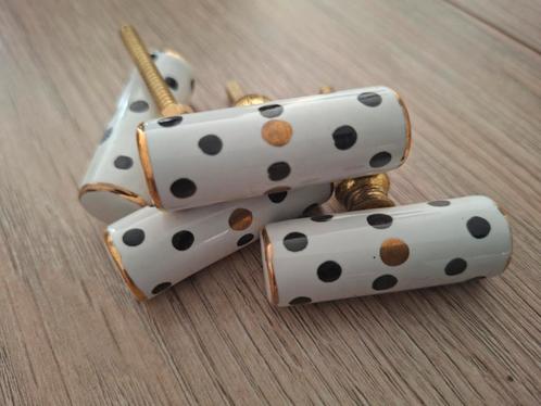Porseleinen polkadot kastknop / 20% KORTING, Huis en Inrichting, Woonaccessoires | Overige, Nieuw, Ophalen of Verzenden