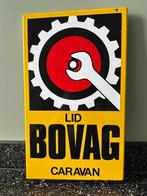 Mooi emaille BOVAG CARAVAN bord. 50 x 30 cm., Ophalen of Verzenden, Gebruikt, Reclamebord