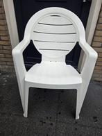 4x Witte Grosfillex Tuinstoelen, Kunststof, Gebruikt, Wit, Ophalen of Verzenden