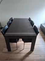 Mooie eethoek+ 6 lederen stoelen, Huis en Inrichting, Ophalen, Gebruikt, 200 cm of meer, 50 tot 100 cm