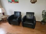 2 mooie leren fauteuils, Ophalen, Zo goed als nieuw, 75 tot 100 cm, 50 tot 75 cm