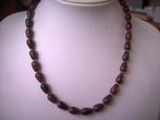 Een mooie Mahonie Jaspis edelstenen ketting, Sieraden, Tassen en Uiterlijk, Antieke sieraden, Verzenden, Overige materialen, Ketting