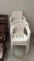 6x rieten, 6x houten en 7 plastic stoelen, Ophalen, Gebruikt, Riet of Rotan, Bruin