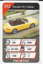 W5196 autokaartje porsche 911 cabrio ( d2 ), Verzenden, Zo goed als nieuw, Auto's