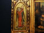 Drieluik Icoon Aanbidding Christus kind kerst triptiek, Antiek en Kunst, Antiek | Religie, Ophalen of Verzenden