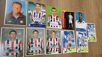 11 Spelerskaarten Willem II + originele handtekeningen beschikbaar voor biedingen