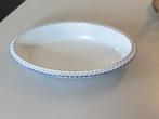 Oude ovenschaal geemailleerd gietijzer, zwaar ca 27 cm., Ophalen of Verzenden, Gebruikt