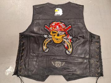 Nieuw lederen motor vest xxl  beschikbaar voor biedingen