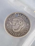 Australië, 1 shilling 1938, zilver (19), Postzegels en Munten, Munten | Oceanië, Zilver, Ophalen of Verzenden