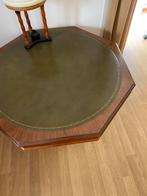 Antieke Tafel met Lederen Blad en Lade - Elegant Design, Antiek en Kunst, Ophalen