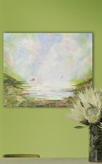 Schilderij 120x100cm “Scottish Mist”, Antiek en Kunst, Kunst | Schilderijen | Abstract, Ophalen of Verzenden