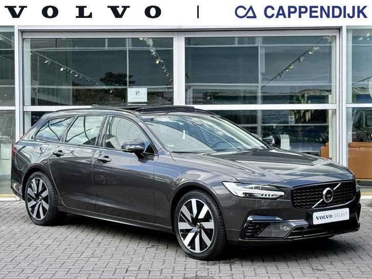 Volvo V90 T6 398PK AWD Recharge Ultra Dark FULL OPTIONS-Trek, Auto's, Volvo, Bedrijf, V90, 360° camera, 4x4, ABS, Achteruitrijcamera