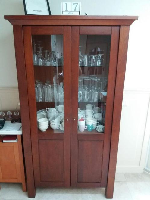 Complete set massief kersenhouten meubels – vitrinekast, tv-, Huis en Inrichting, Kasten | Dressoirs, 25 tot 50 cm, Kersenhout