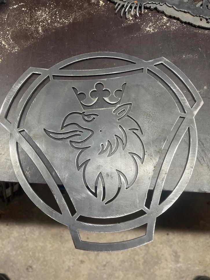 Cortenstaal Scania Logo Wanddecoratie 3mm, Auto diversen, Autostickers, Ophalen