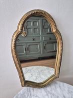 Antieke vintage spiegel houten goudkleurige vergulde lijst, Ophalen of Verzenden, Rechthoekig, Minder dan 100 cm