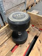 1 x 32 kg rubberen dumbell gewicht, Sport en Fitness, Fitnessmaterialen, Dumbbell, Fitness world, Ophalen, 1 x 32 kg