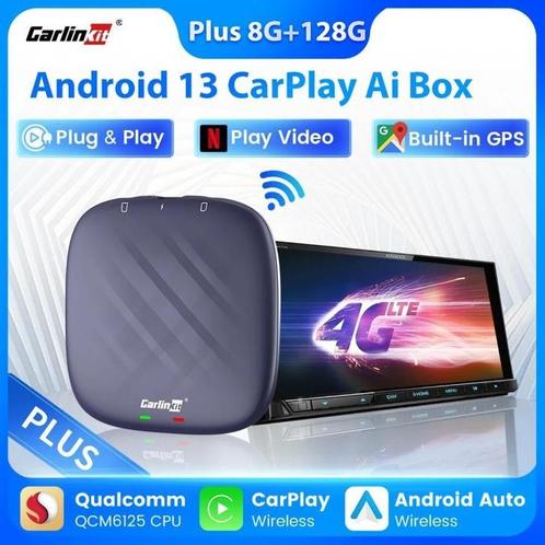 Auto - Carlinkit Android 13 Plus Carplay Ai Box, Auto diversen, Auto-accessoires, Nieuw, Ophalen of Verzenden
