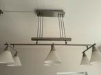 Verstelbare hanglamp in hoogte met 6 lichtbronnen, Huis en Inrichting, Ophalen, Gebruikt, Glas
