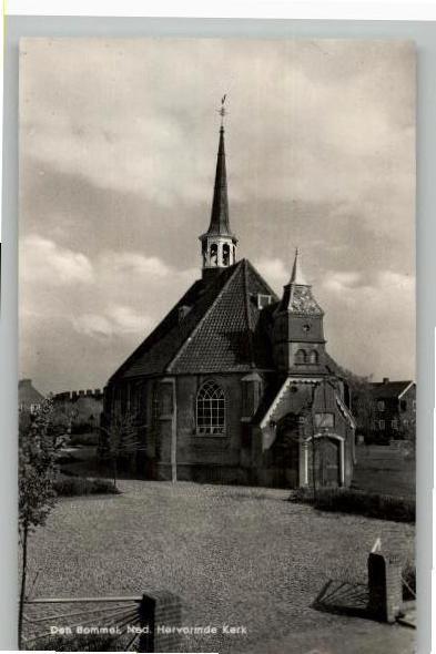 Den Bommel Ned herv Kerk, Verzamelen, Ansichtkaarten | Nederland, Ongelopen, Zuid-Holland, 1940 tot 1960, Verzenden
