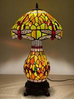 Tiffany lamp Studio style Dark Green Dragonfly tafellamp, Antiek en Kunst, Curiosa en Brocante, Ophalen of Verzenden