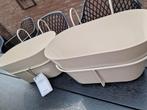 Nieuwe beige H&M hang planten/bloemenbak voor het balkon, Ophalen, Kunststof, Minder dan 30 cm, Balkon