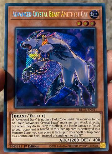 Yu-Gi-Oh! Advanced Crystal Beast Amethyst Cat BLCR 1st ! beschikbaar voor biedingen