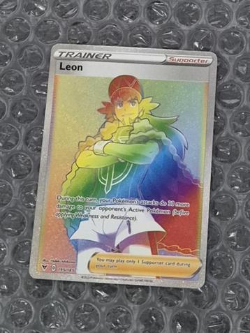 Rainbow Rare Leon 195/185 Sword & Shield Vivid Voltage beschikbaar voor biedingen