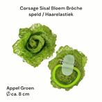 Nieuwe Corsage Sisal Brôche Haarelastiek - Groen - 8 cm, Nieuw, Groen, Overige materialen, 4 tot 7 cm