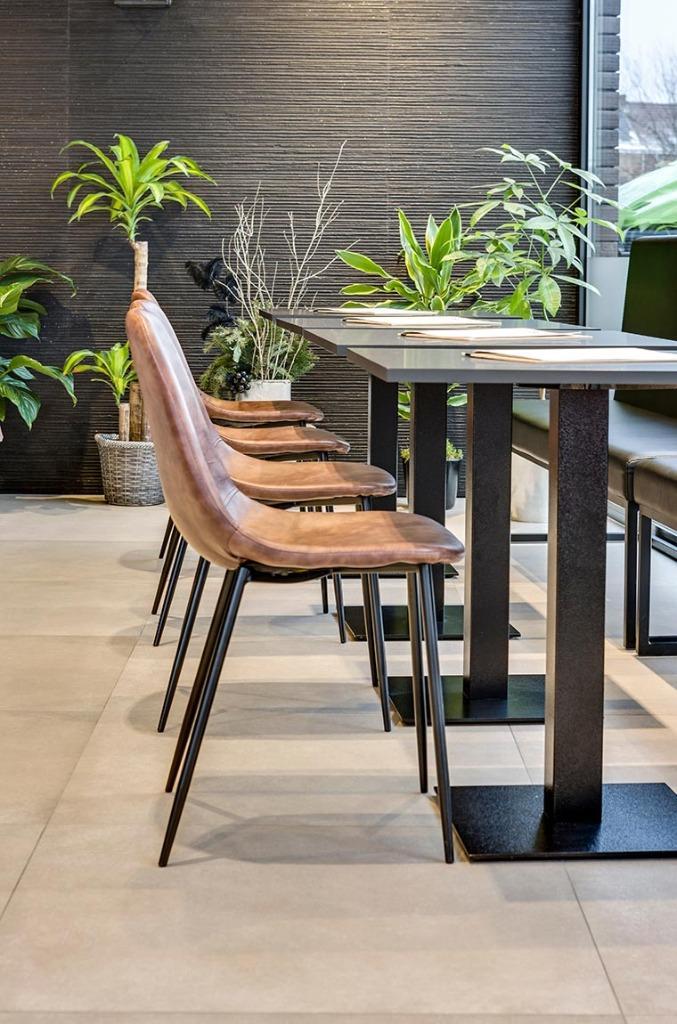 Tafelonderstel metaal met vierkante voet kleur zwart tafels, Huis en Inrichting, Tafelonderdelen, Nieuw, Tafelpoot, Minder dan 50 cm