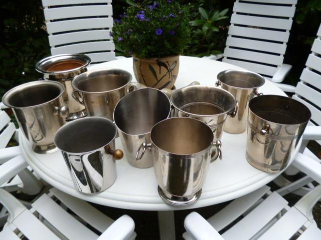 12 champagne koelers verchroom verzilverd, Huis en Inrichting, Keuken | Keukenbenodigdheden, Zo goed als nieuw, Ophalen of Verzenden