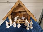 Grote kerststal Met 12 delige witte beeldenset (5), Diversen, Ophalen, Zo goed als nieuw