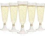 Champagneglazen plastic goud glitter 20 stuks *NIEUW*, Verzamelen, Glas en Borrelglaasjes, Ophalen of Verzenden, Nieuw, Overige typen