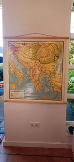 Oude aardrijkskunde schoolplaat, Balkan schiereiland., Ophalen of Verzenden, Aardrijkskunde