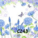 Servetten decoupage/bullet journal – bloemen C243, Verzenden, Nieuw, Materiaal