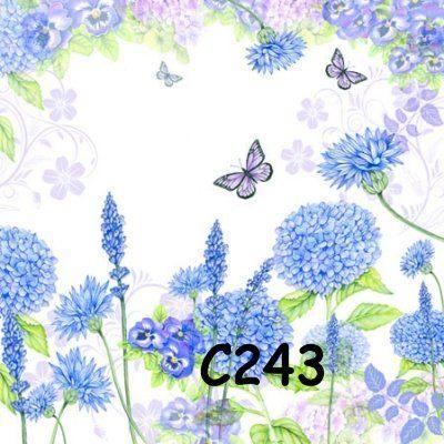 Servetten decoupage/bullet journal – bloemen C243, Hobby en Vrije tijd, Knutselen, Nieuw, Materiaal, Verzenden