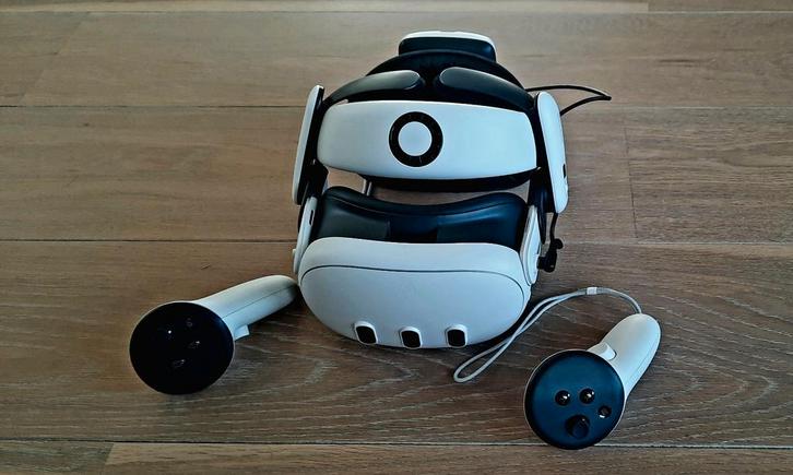 Meta Quest 3 128GB + BoboVR Pro super hoofdband met batterij, Spelcomputers en Games, Virtual Reality, Ophalen