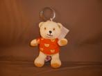 robijn beertje sleutelhanger crème bruin met oranje truitje, Ophalen of Verzenden, Nieuw, Knuffel of Figuurtje