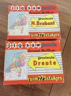 2 Vintage Legpuzzels Provincies Drente & N-Brabant, Hobby en Vrije tijd, Denksport en Puzzels, Ophalen of Verzenden, Minder dan 500 stukjes