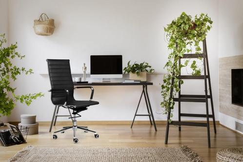 Lifa Living Bureaustoel Brisbane Leer Black, Huis en Inrichting, Bureaustoelen, Nieuw, Zwart, Ophalen of Verzenden